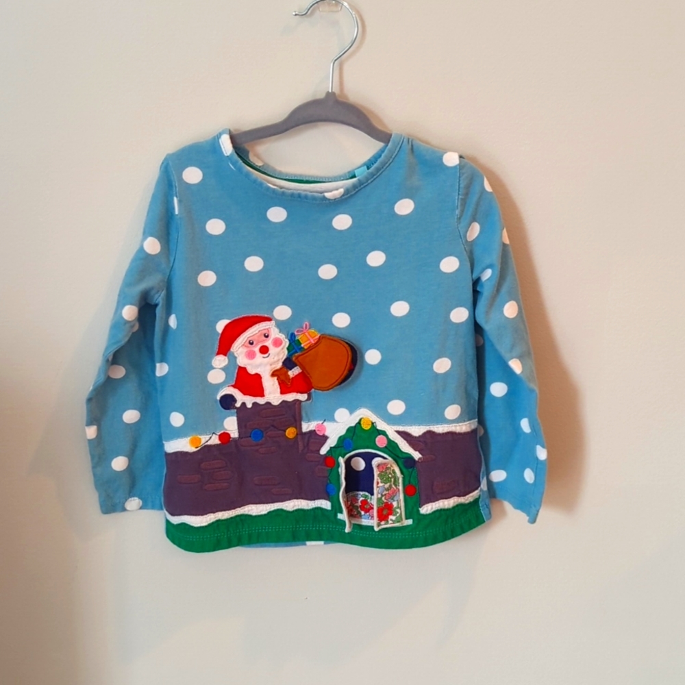 Mini Boden long sleeve holiday T